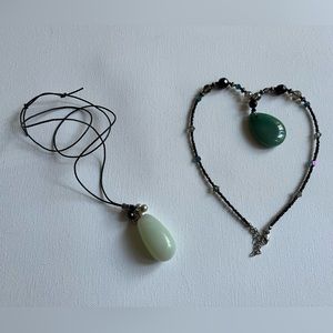 Green Natural Stone Necklaces